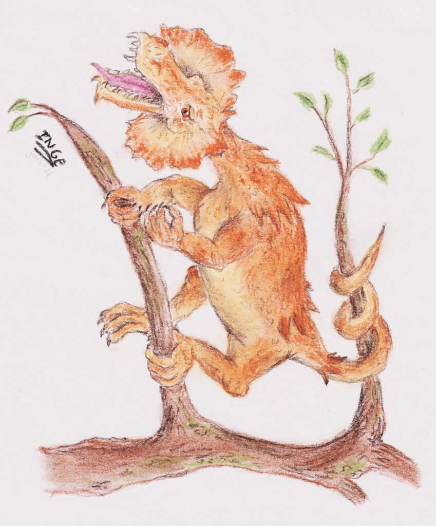 Een draakje uit het boek Drakenglas